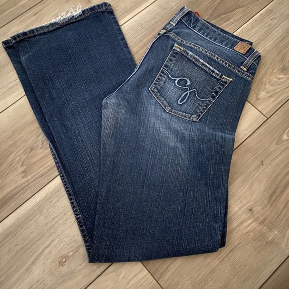 Guess Women’s Foxy Flare Stretch Jeans Blue Dark Wash Flared - Picture 1 of 3